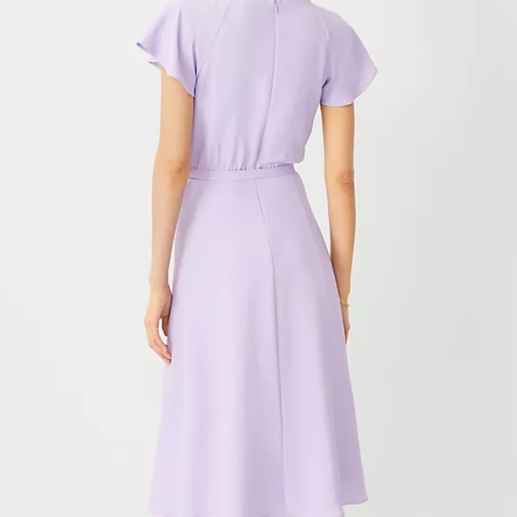 Ann Taylor Purple Fit and Flare Dress - Picture 2 of 6